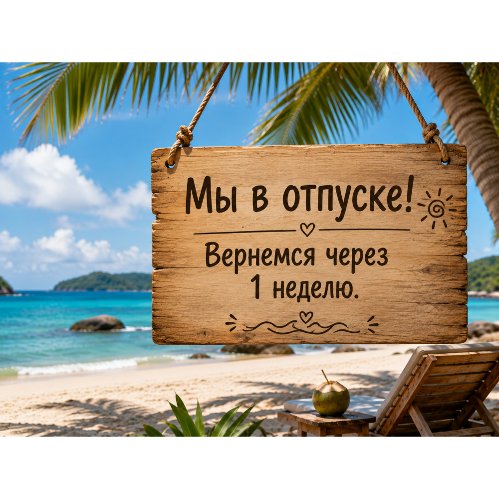 Мы в отпуске до 14 сентября