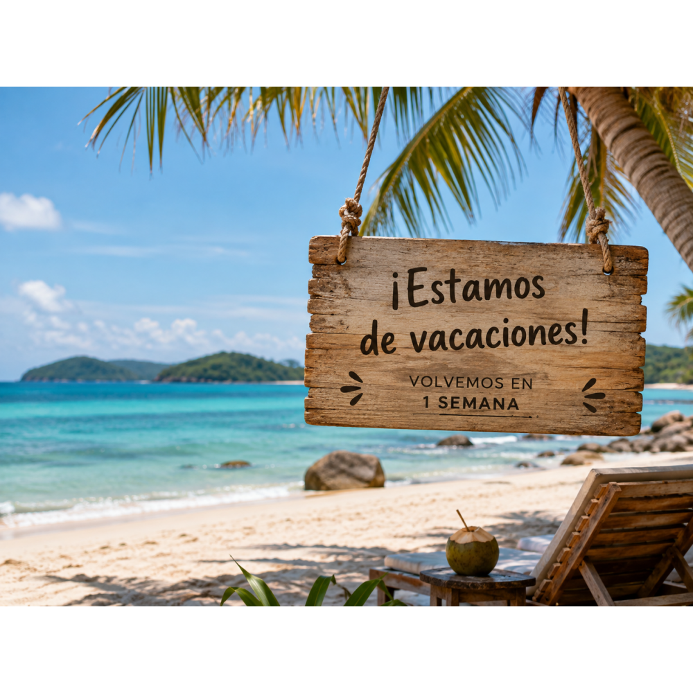 Estamos de vacaciones hasta el 23 de agosto